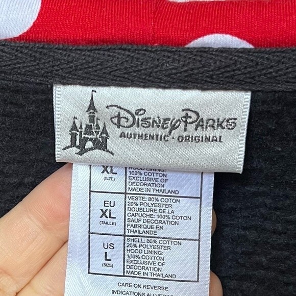 Disney Parks Signature  Minnie Mouse Hoodie in Black and Res L - Picture 12 of 14